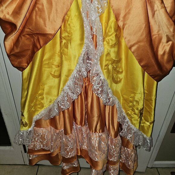 Super Mario Bros Adult Princess Daisy Peach Halloween Cosplay Costume Sz 6 Gown - Picture 4 of 14